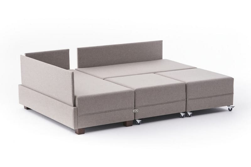 Algeria Sovesofa m. Divan 4-seters 140x190 - Krem - Sovesofaer - Sovesofa divan