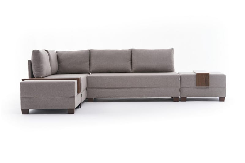 Algeria Sovesofa m. Divan 4-seters 140x190 - Krem - Sovesofaer - Sovesofa divan