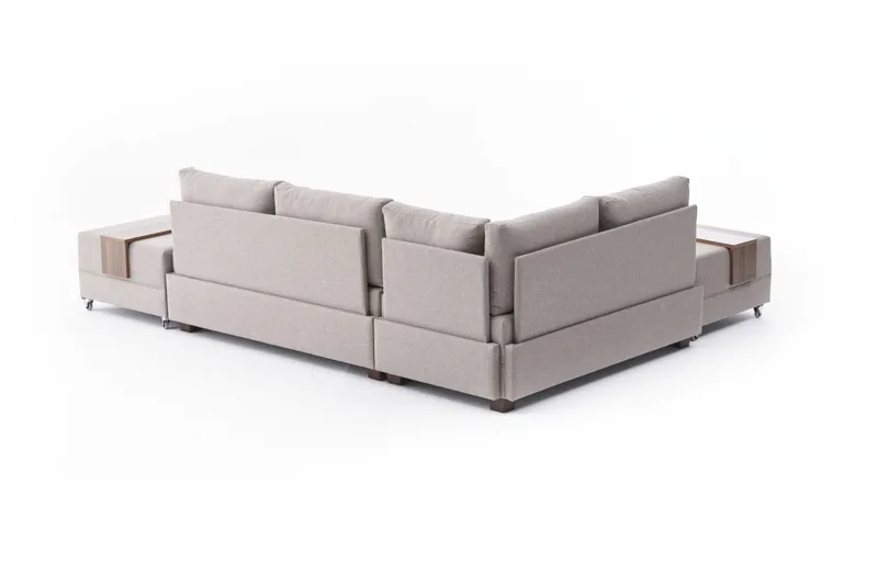 Algeria Sovesofa m. Divan 4-seters 140x190 - Krem - Møbler - Sofaer - Sovesofaer