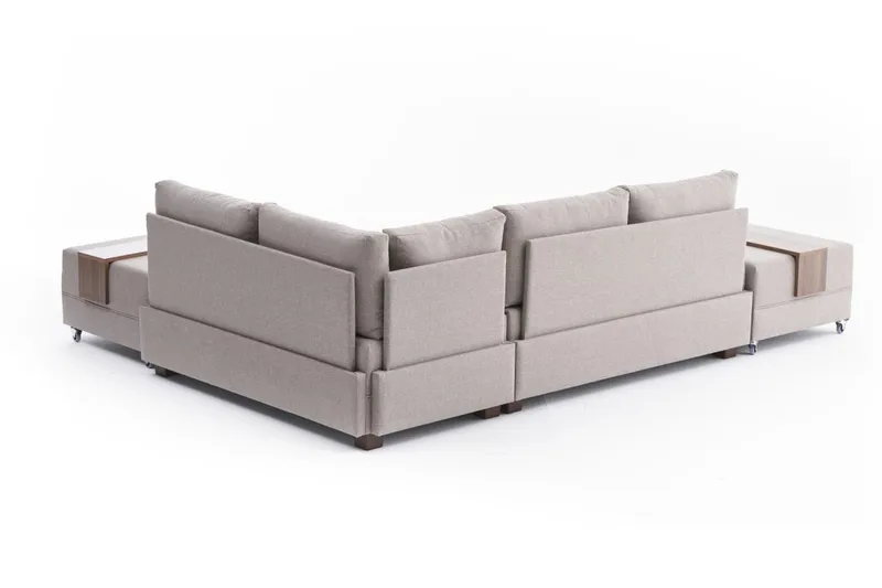 Algeria Sovesofa m. Divan 4-seters 140x190 - Krem - Møbler - Sofaer - Sovesofaer