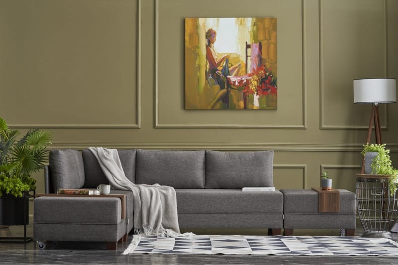 Algeria Sovesofa Venstre - Grå - Møbler - Sofaer - Sovesofaer