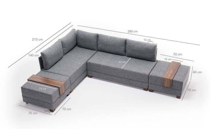 Algeria Sovesofa Venstre - Møbler - Sofaer - Sovesofaer