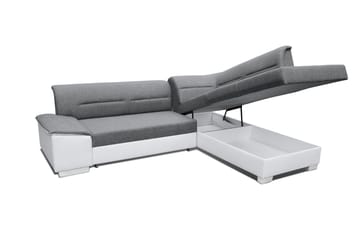Almande Hjørnesovesofa - Grå/Svart - Møbler - Sofaer - Sovesofaer