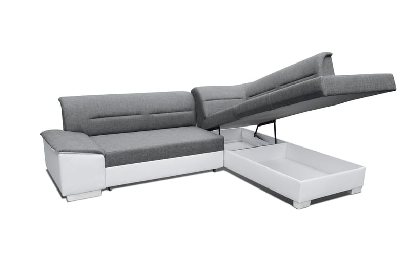 Almande Hjørnesovesofa - Grå/Svart - Møbler - Sofaer - Sovesofaer
