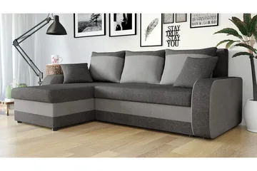Alvared 3-seters Hjørnesovesofa Universal - Grå - Møbler - Sofaer - Sovesofaer