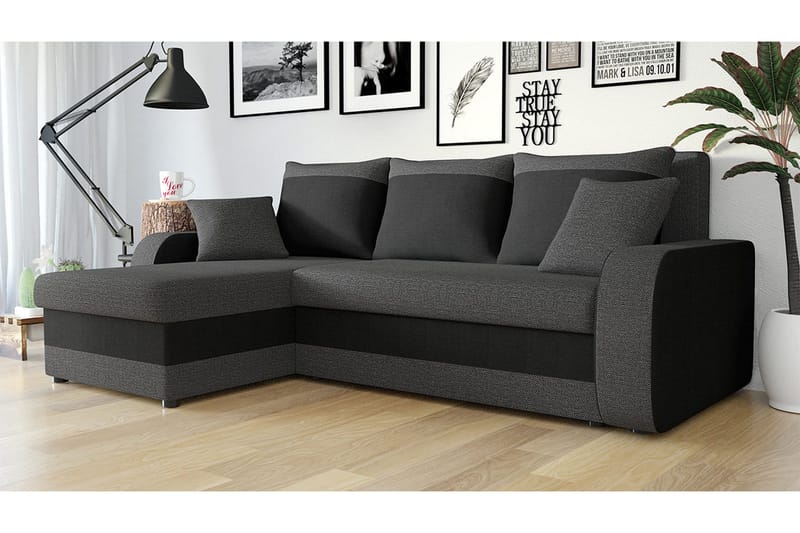 Alvared 3-seters Hjørnesovesofa Universal - Lysegrå - Møbler - Sofaer - Sovesofaer