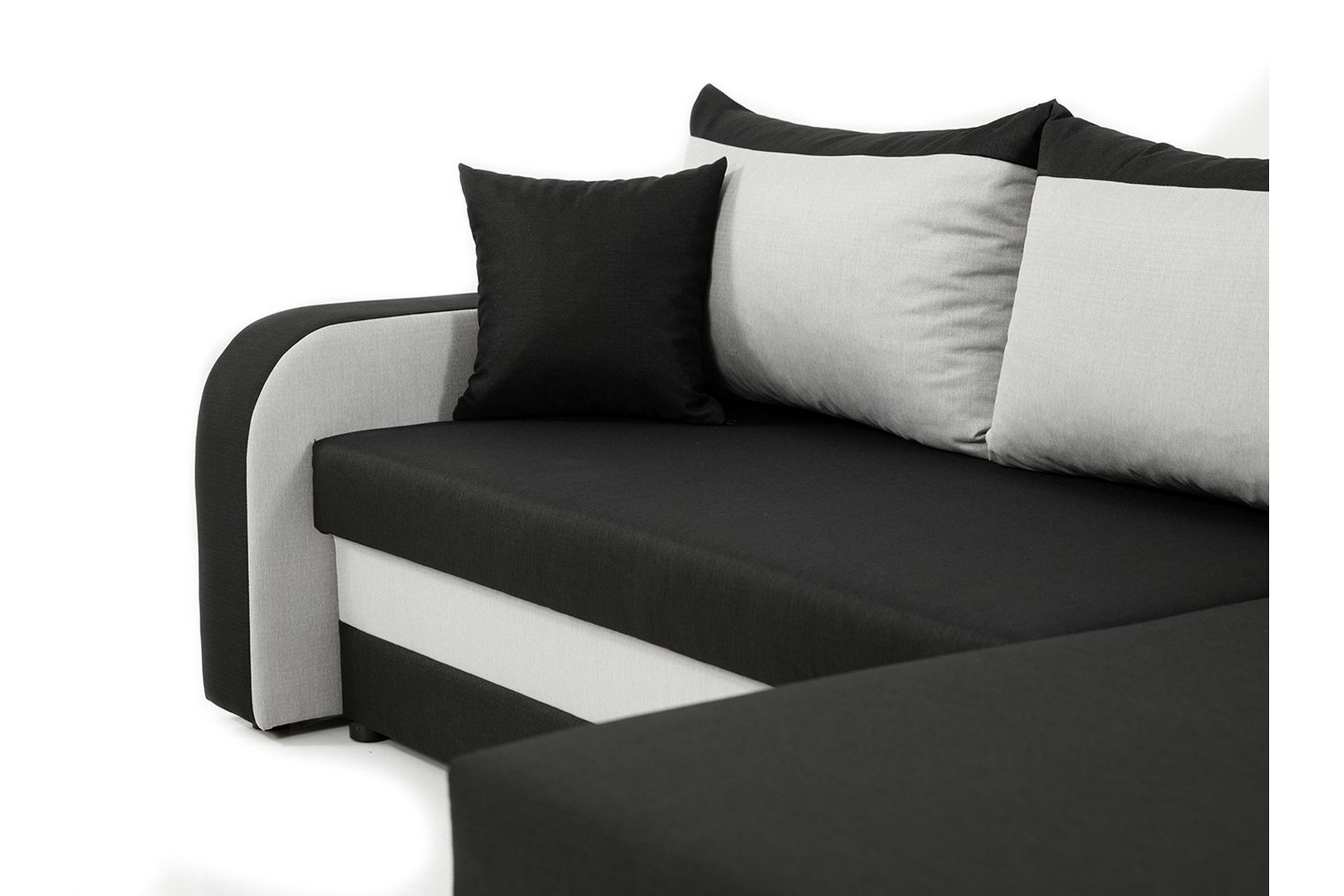 Alvared 3-seters Hjørnesovesofa Universal - Lysegrå/Svart - Møbler - Sofaer - Sovesofaer