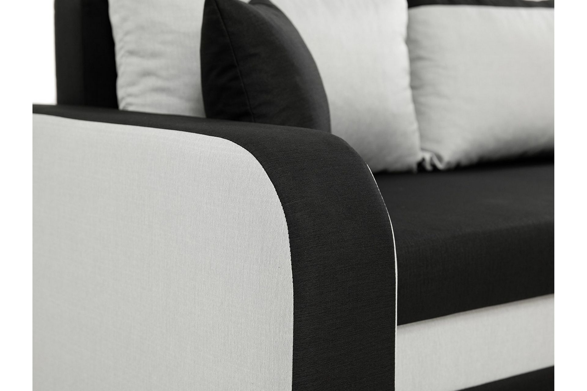 Alvared 3-seters Hjørnesovesofa Universal - Lysegrå/Svart - Møbler - Sofaer - Sovesofaer