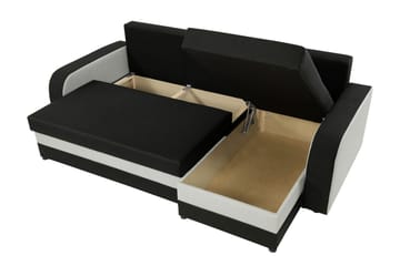 Alvared 3-seters Hjørnesovesofa Universal - Lysegrå/Svart - Møbler - Sofaer - Sovesofaer