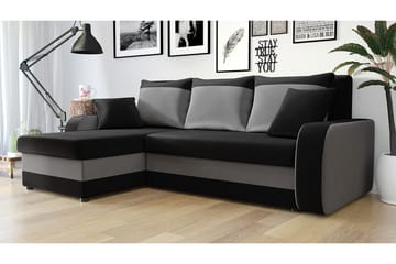 Alvared 3-seters Hjørnesovesofa Universal - Svart - Møbler - Sofaer - Sovesofaer