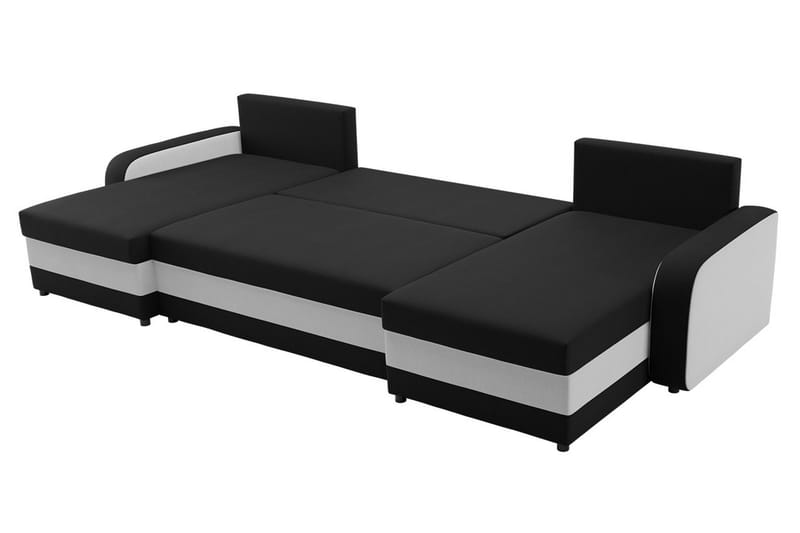 Alvared 4-seters Sovesofa med Dobbeldivan med Oppbevaring - Fløyel/Blå/Grå - Møbler - Sofaer - Sovesofaer