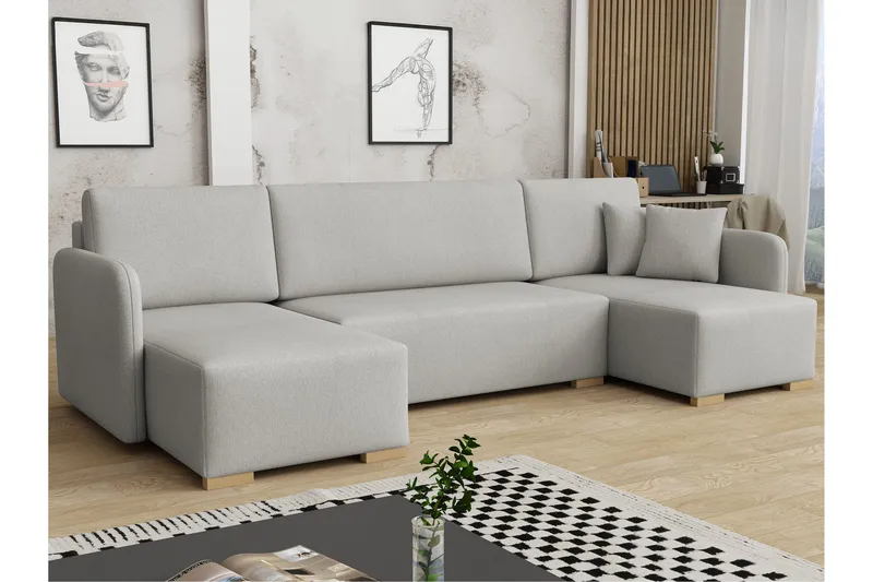 Amelus Sovesofa Dobbel Divan 4-Seter, Grå