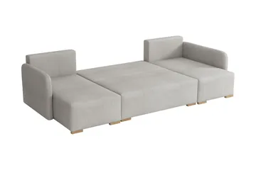 Amelus Sovesofa Dobbel Divan 4-Seter - Grå - Møbler - Sofaer - Sovesofaer