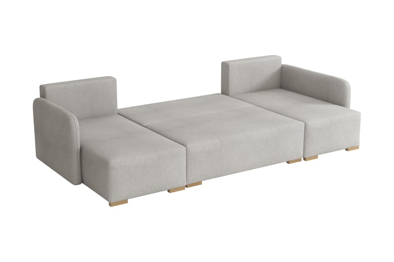 Amelus Sovesofa Dobbel Divan 4-Seter - Gul - Møbler - Sofaer - Sovesofaer