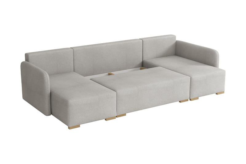 Amelus Sovesofa Dobbel Divan 4-Seter - Gul - Møbler - Sofaer - Sovesofaer