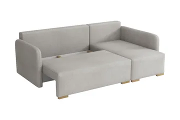 Amelus Sovesofa Med 4-Seters Divan - Beige - Møbler - Sofaer - Sovesofaer