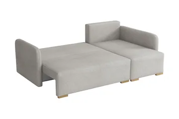 Amelus Sovesofa Med 4-Seters Divan - Beige - Møbler - Sofaer - Sovesofaer