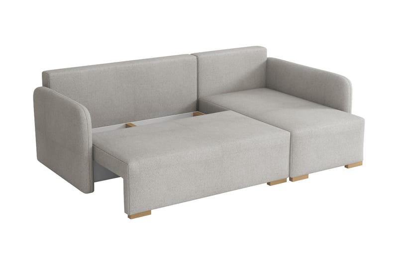 Amelus Sovesofa Med 4-Seters Divan - Brun - Møbler - Sofaer - Sovesofaer