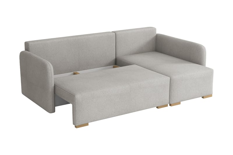 Amelus Sovesofa Med 4-Seters Divan - Gul - Møbler - Sofaer - Sovesofaer