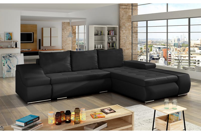 Amieva Sovesofa - Svart - Møbler - Sofaer - Sovesofaer