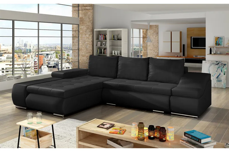 Amieva Sovesofa - Svart - Møbler - Sofaer - Sovesofaer