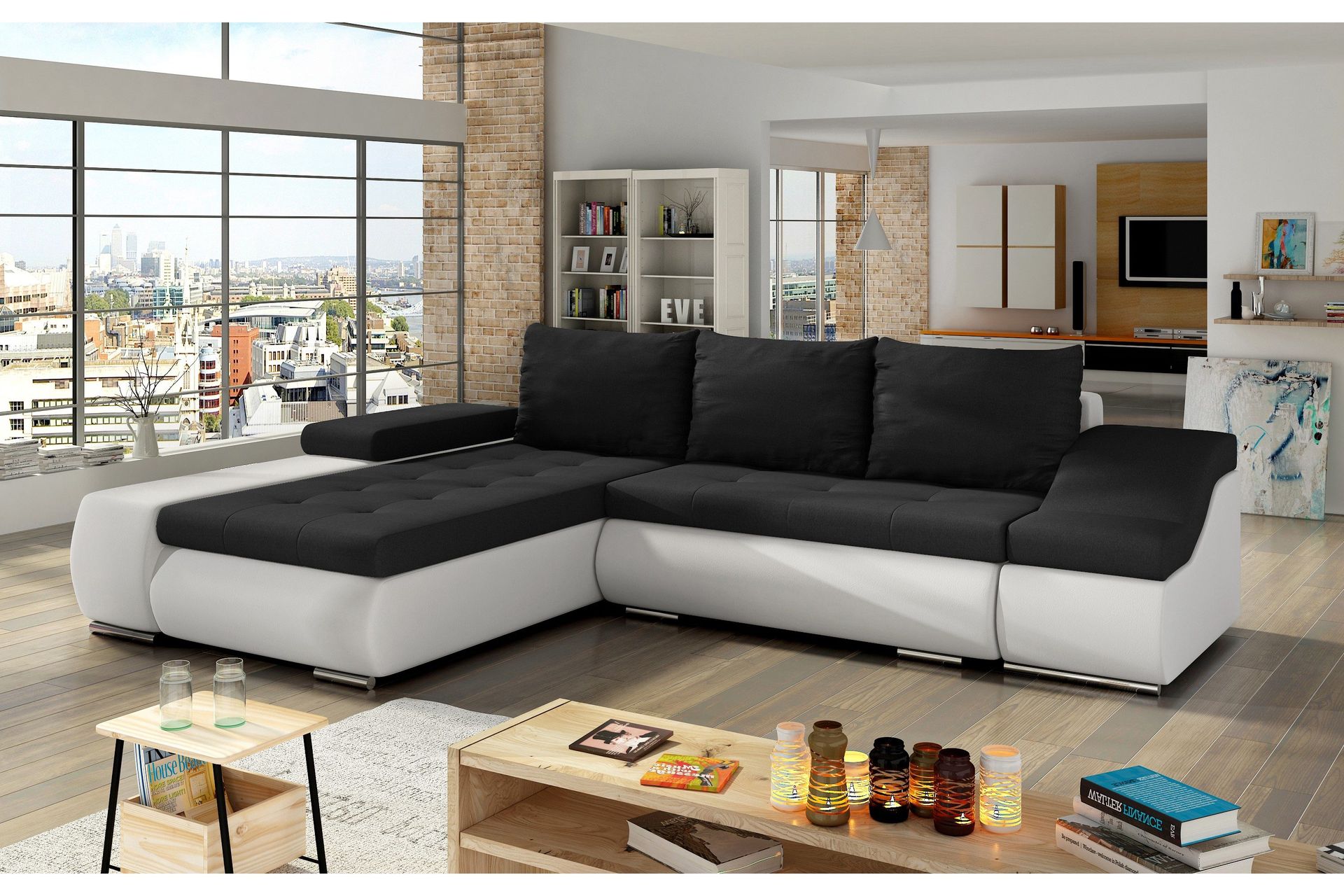 Amieva Sovesofa - Svart/Hvit