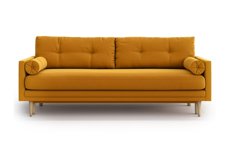 Amyssa 3-seter Sovesofa - Gul - Møbler - Sofaer - Sovesofaer