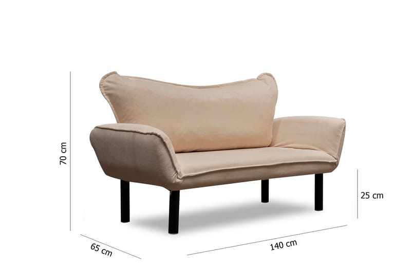 Annabelle Sovesofa 2-seter - Beige - Møbler - Sofaer - Sovesofaer