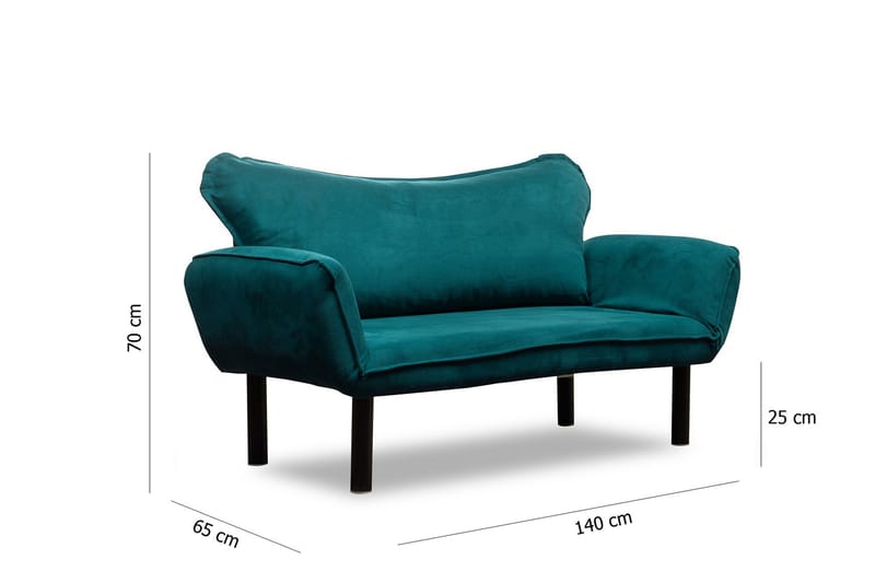 Annabelle Sovesofa 2-seter - Blågrønn - Møbler - Sofaer - Sovesofaer