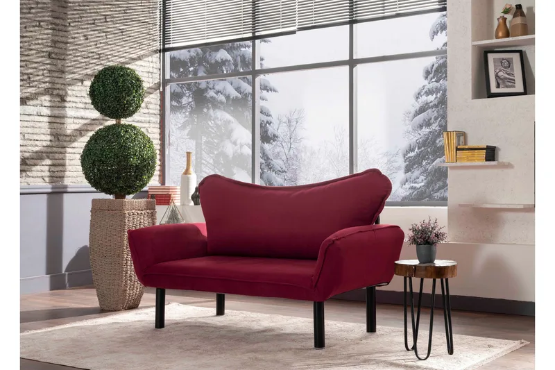 Annabelle Sovesofa 2-seter - Burgunder - Møbler - Sofaer - Sovesofaer