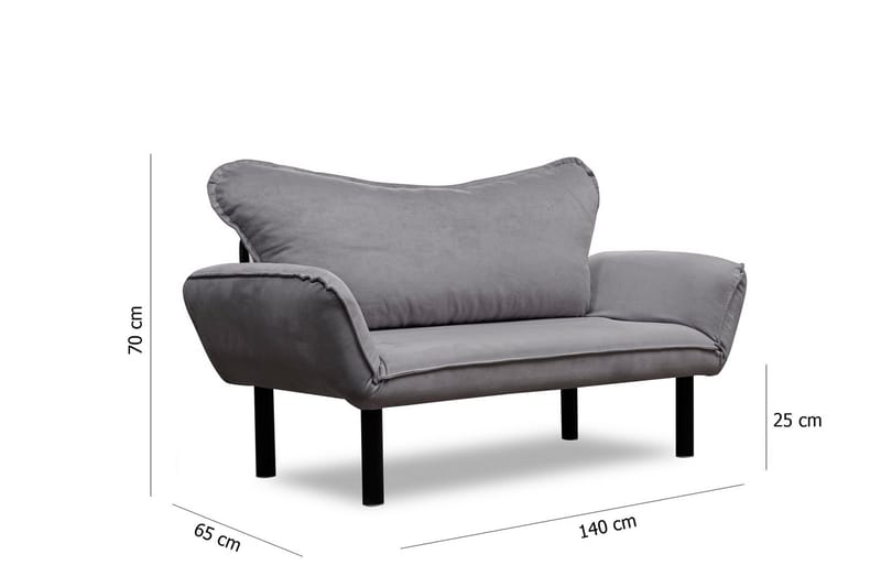 Annabelle Sovesofa 2-seter - Grå - Møbler - Sofaer - Sovesofaer