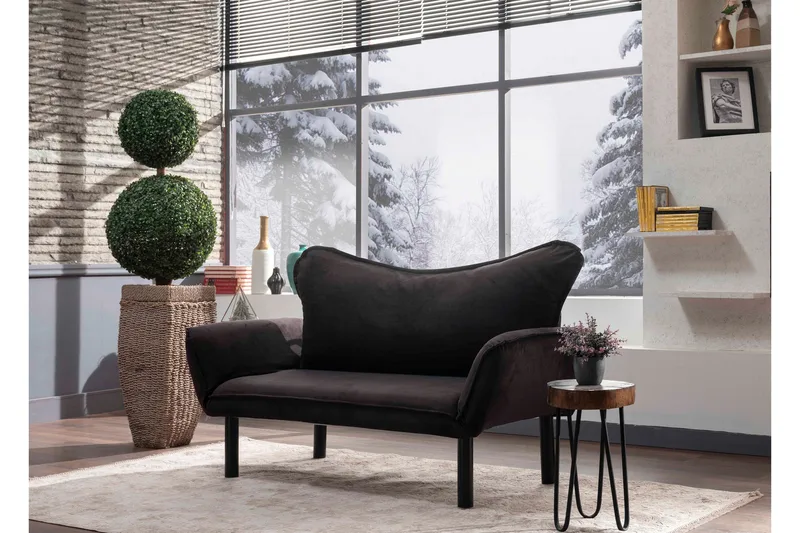 Annabelle Sovesofa 2-seter - Svart - Møbler - Sofaer - Sovesofaer