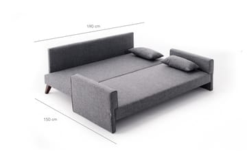 Antigua 3-seter Sovesofa 150x190 cm i Stoff - Grå - Møbler - Sofaer - Sovesofaer