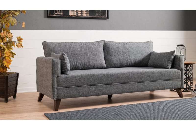 Antigua 3-seter Sovesofa 150x190 cm i Stoff - Grå - Møbler - Sofaer - Sovesofaer