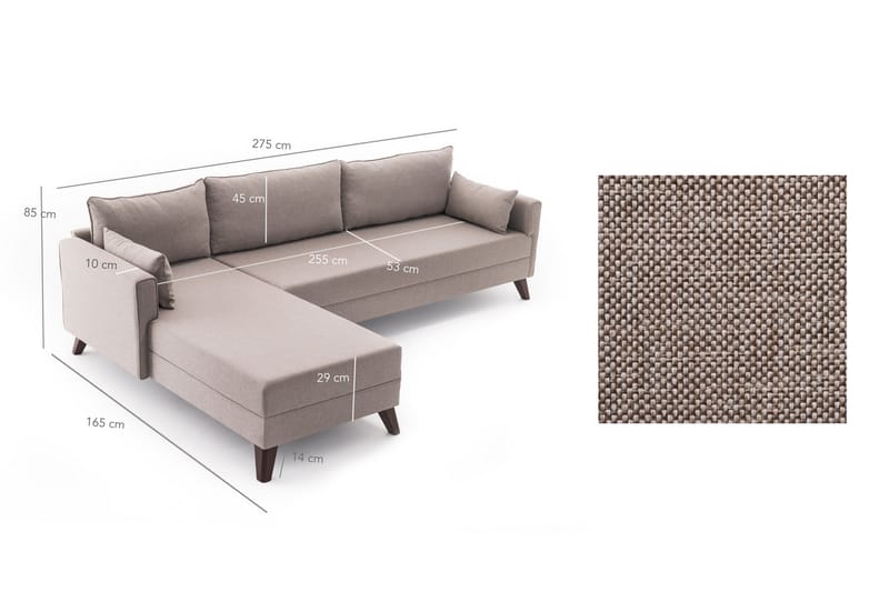 Antigua Divansofa Venstre - Møbler - Sofaer - Sovesofaer