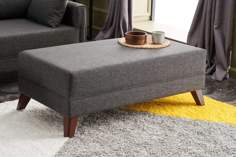 Antigua Mini Sovesofa med Divan Venstre - Antrasitt/Brun - Møbler - Sofaer - Sovesofaer
