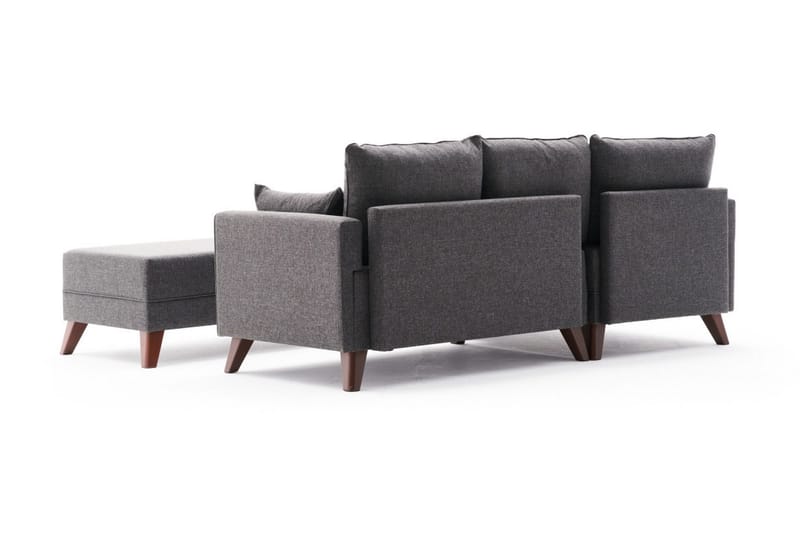 Antigua Mini Sovesofa med Divan Venstre - Antrasitt/Brun - Møbler - Sofaer - Sovesofaer