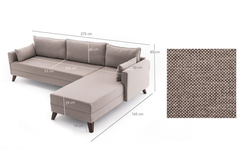 Antigua Sovesofa Høyre - Møbler - Sofaer - Sovesofaer
