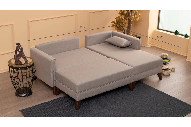 Antigua Sovesofa Høyre - Møbler - Sofaer - Sofa med sjeselong - 4 seters sofa med divan