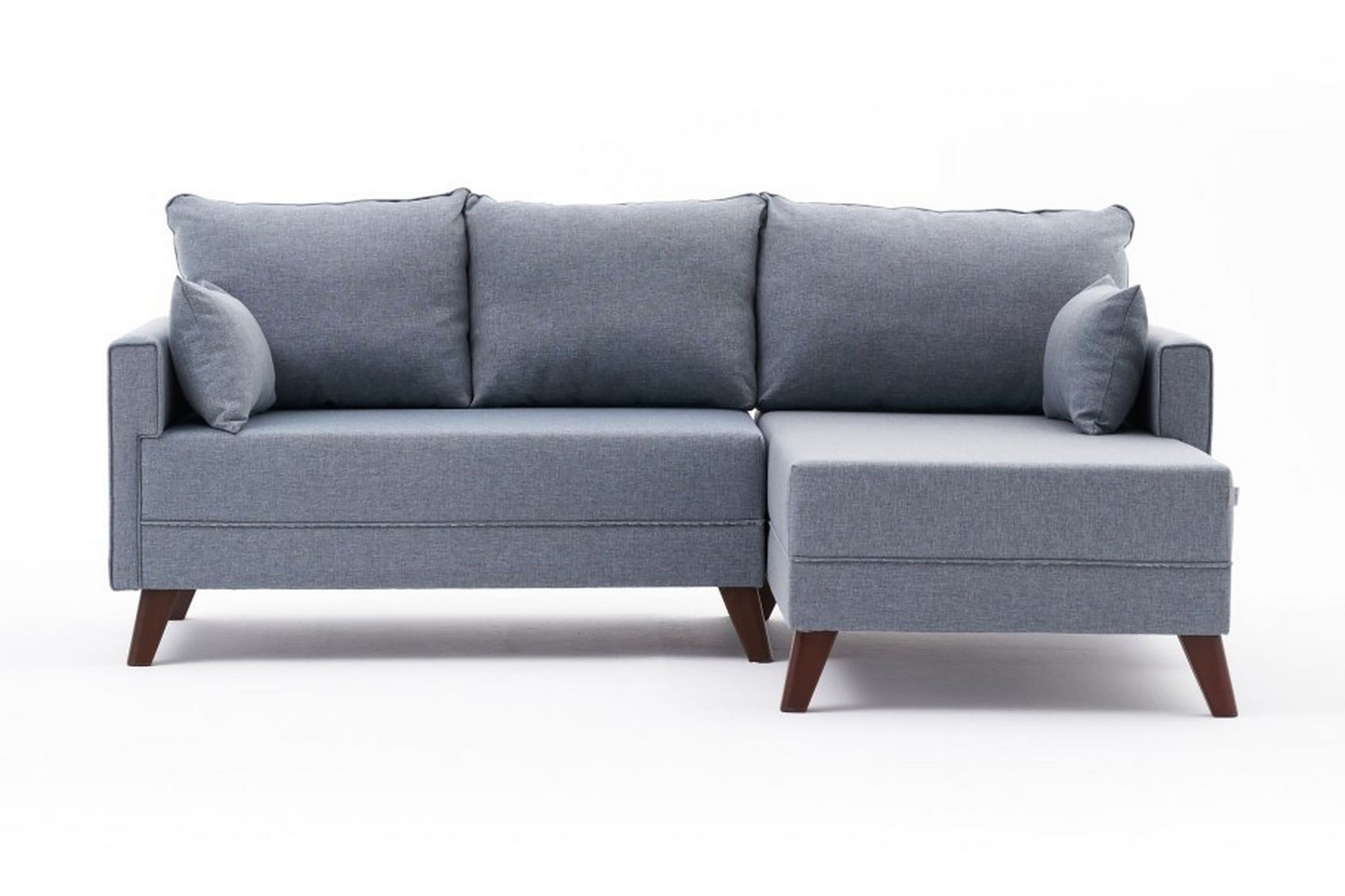 Antigua Sovesofa med Divan Høyre - Blå/Brun - Møbler - Sofaer - Sovesofaer