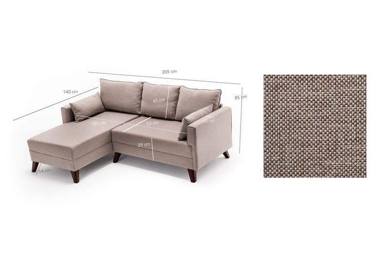 Antigua Sovesofa Venstre - Møbler - Sofaer - Sofa med sjeselong - 4 seters sofa med divan