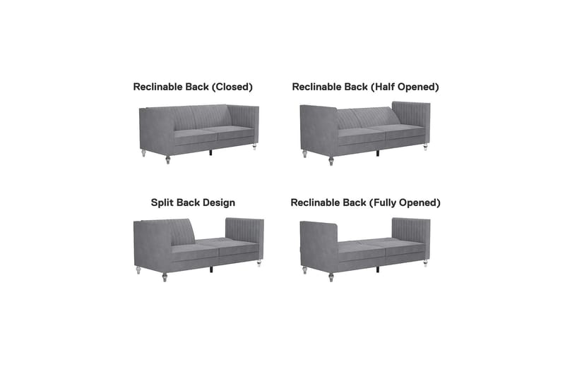 Arabelle Sovesofa Lysegrå - CosmoLiving - Møbler - Sofaer - Sovesofaer