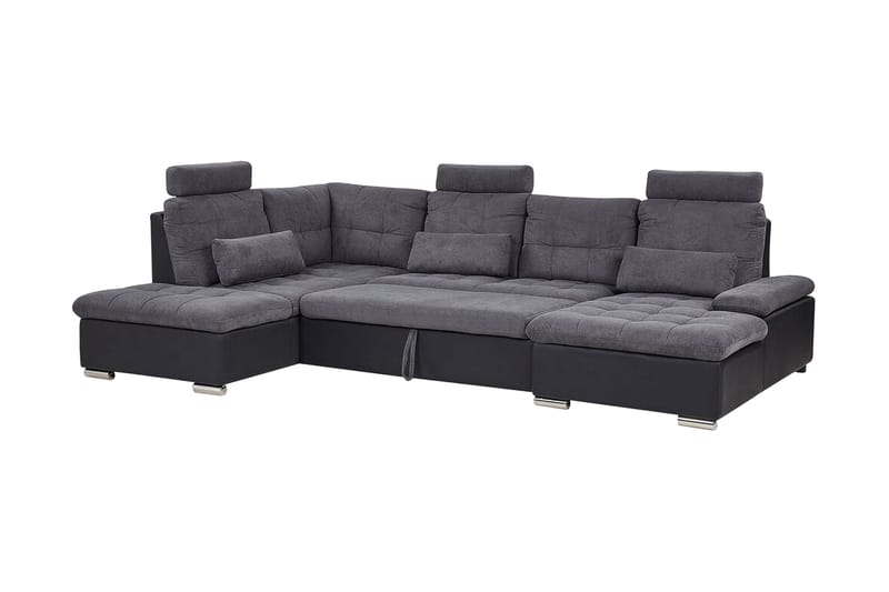 Aremark 5-seters Sovesofa med Oppbevaring - Grå - Møbler - Sofaer - Sovesofaer