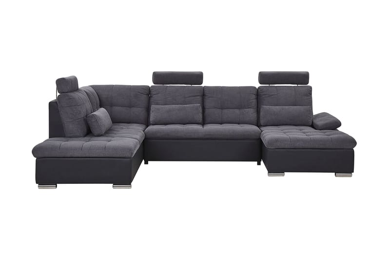 Aremark 5-seters Sovesofa med Oppbevaring - Grå - Møbler - Sofaer - Sovesofaer