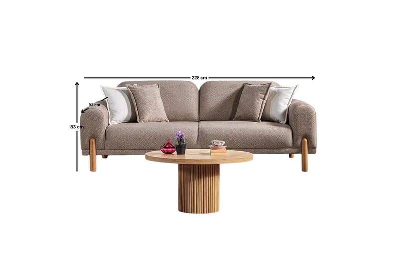 Astran Sovesofa 3-seter - Brun - Møbler - Sofaer - Sovesofaer