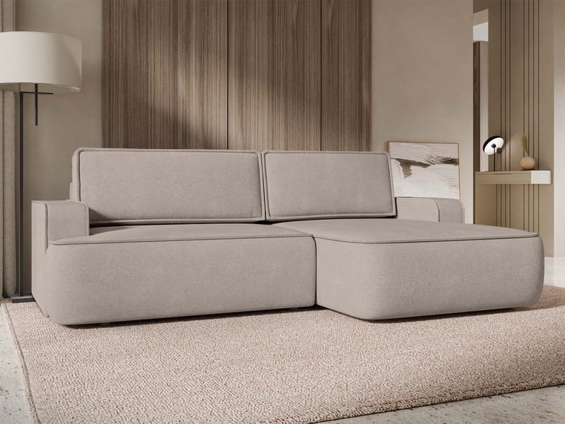 Avignon Sovesofa med sjeselong 3-seter - Beige - Møbler - Sofaer - Sovesofaer