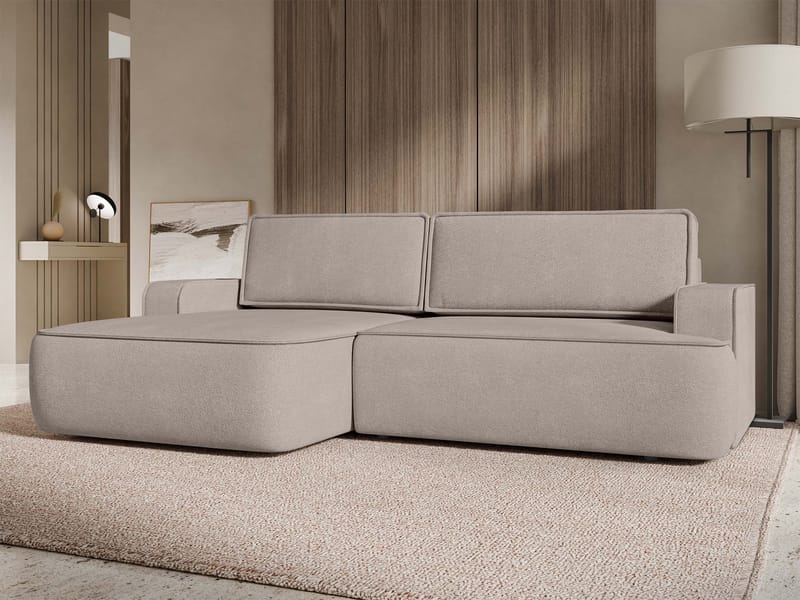 Avignon Sovesofa med sjeselong 3-seter - Beige - Møbler - Sofaer - Sovesofaer