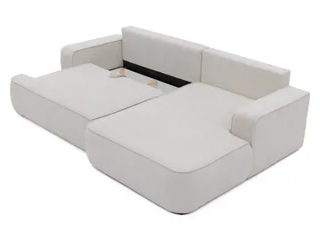 Avignon Sovesofa med sjeselong 3-seter - Grå - Møbler - Sofaer - Sovesofaer