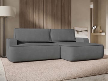 Avignon Sovesofa med sjeselong 3-seter - Grå - Møbler - Sofaer - Sovesofaer