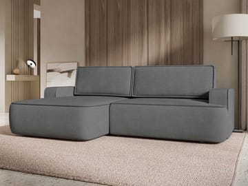 Avignon Sovesofa med sjeselong 3-seter - Grå - Møbler - Sofaer - Sovesofaer